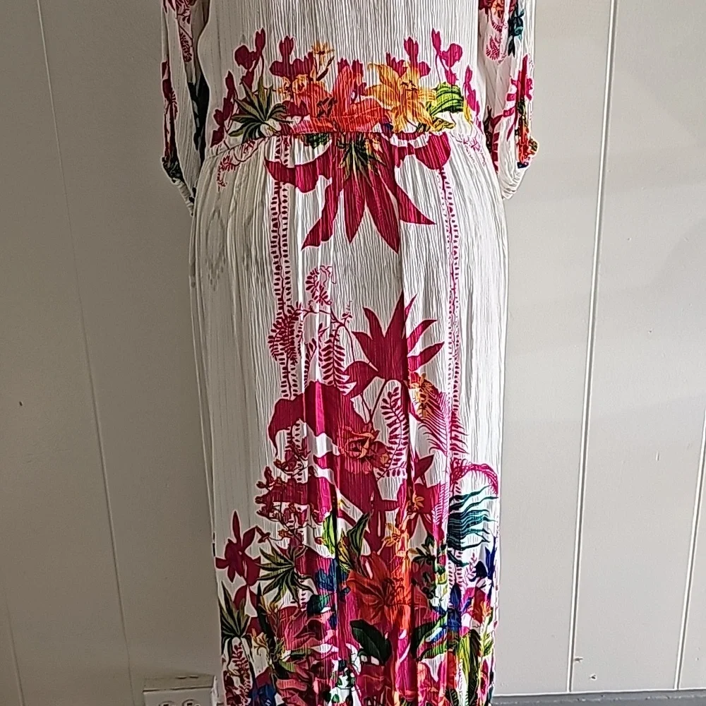 INC International Concepts Women's Floral V-Neck Maxi Dress Size Large - Picture 9 of 15